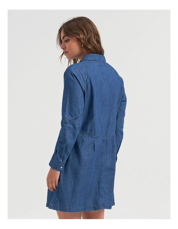 Pernilla Dress in Dark Blue Denim