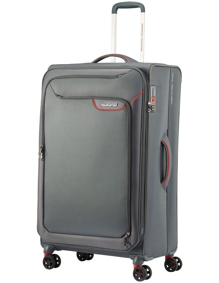 Applite 4 Eco Large 82cm Spinner Suitcase in Grey/Red