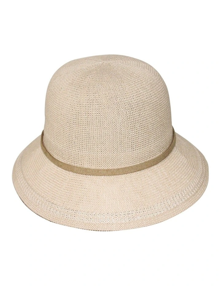 Lydia Cloche Hat in Beige