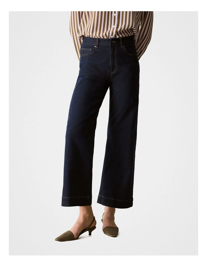 Wide Leg Jean in Dark Indigo