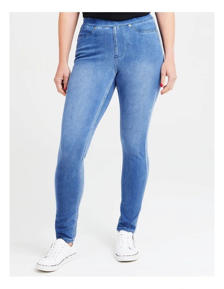 Tall Best Friend Denim Jegging in Blue