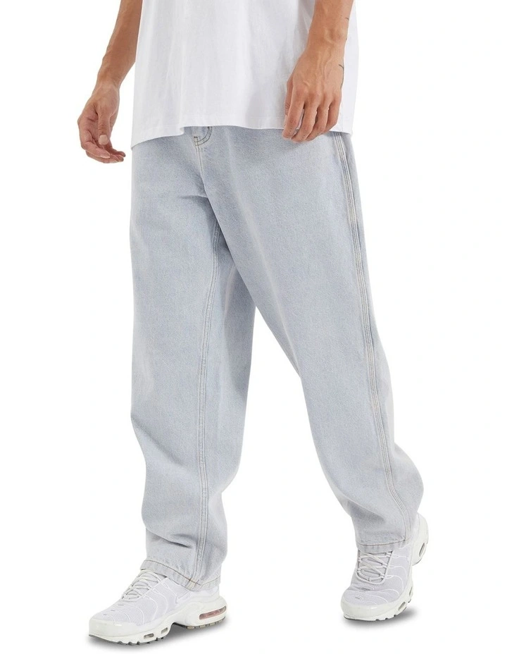 Baggy Wide Leg Jean in Light Blue