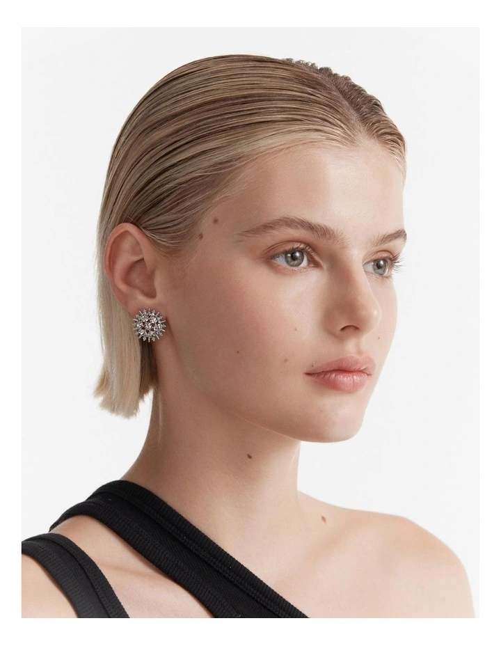 Raze Stud Earrings in Silver
