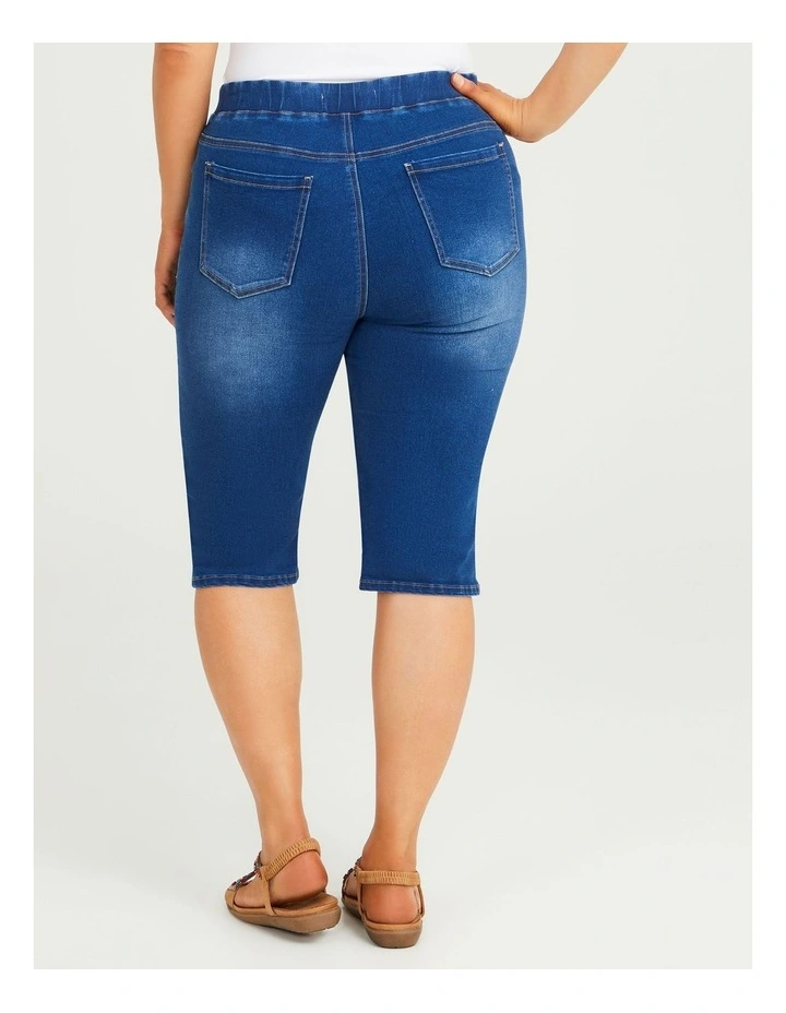 Cotton Wanderer Denim Short Mid Indigo