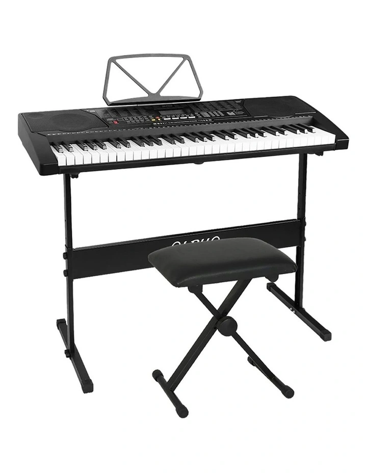 61 Keys Electronic Piano Keyboard with Stand Stool Lighted