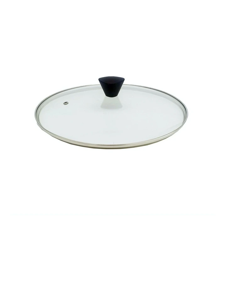 KOMAN Stainless Steel Glass Lid with Bakelite Handle 28cm