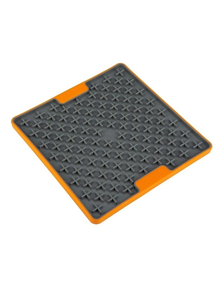 Buddy Tuff Slow Food Bowl Anti Anxiety Licking Mat for Dogs in Orange