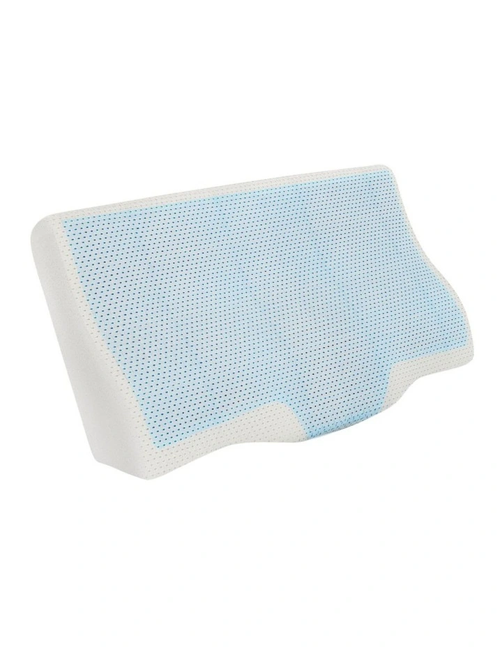 Cool Gel Bamboo Memory Foam Contour Pillow Cover in White