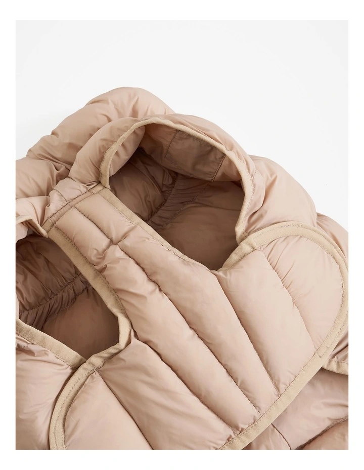 Recycled Nylon Balto Pet Puffer in Natural