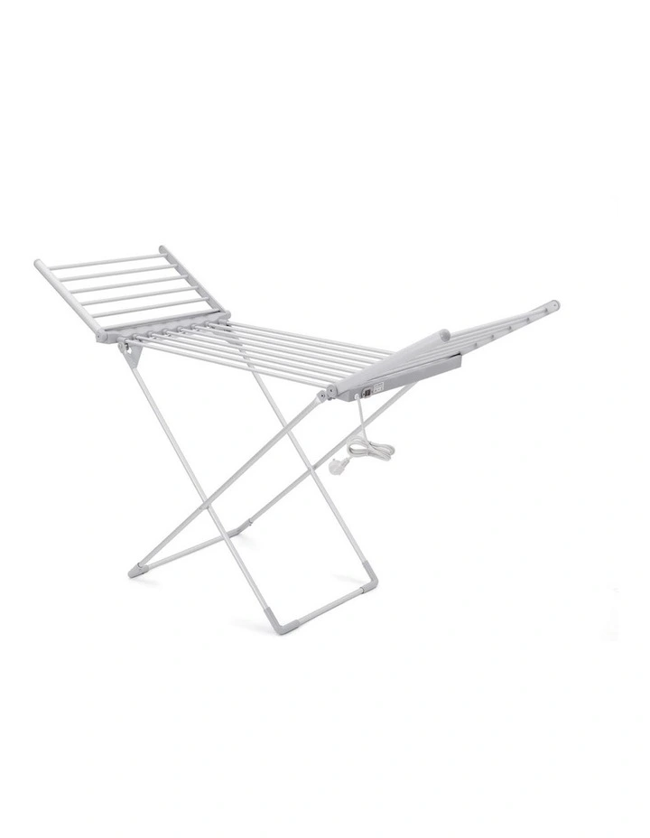 Electric Freestanding Heated Towel and Clothes Rack Dryer in White