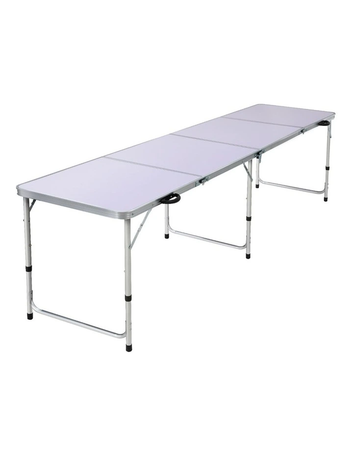Folding Camping Table 240CM Portable Outdoor Picnic BBQ Aluminium Desk