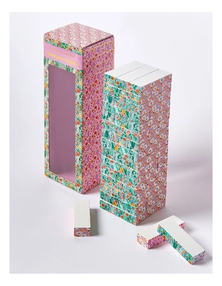 Floral Print Tumbling Tower