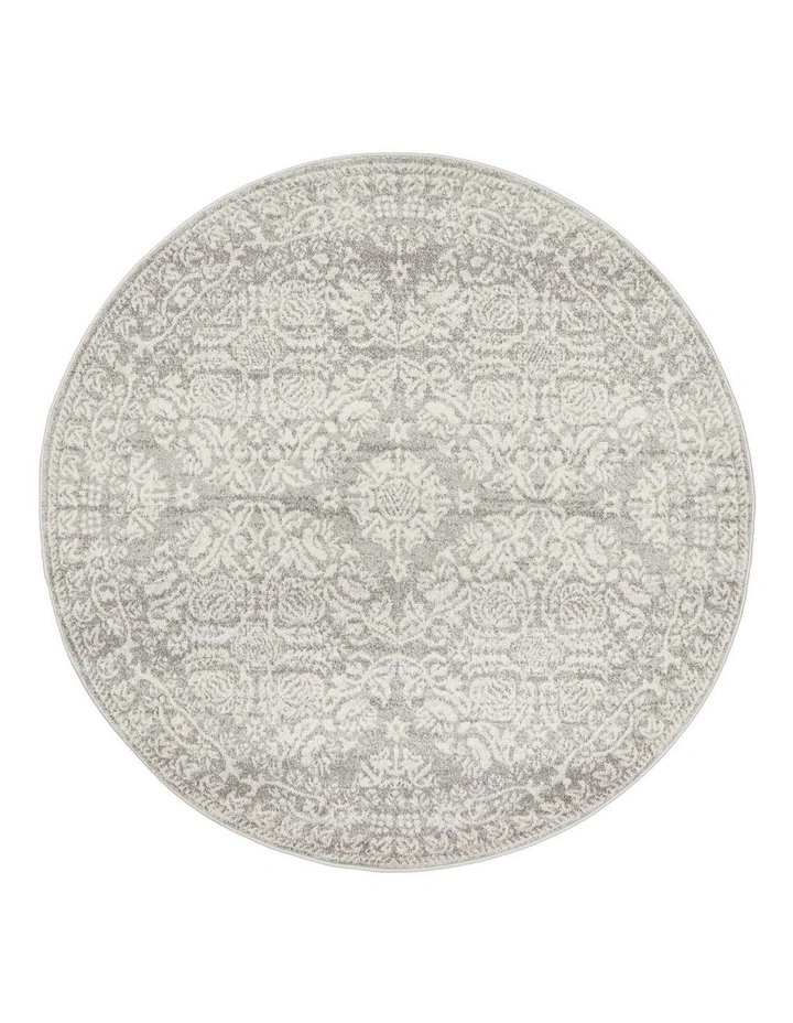 Mirage Gwyneth Stunning Transitional Round Rug in Silver
