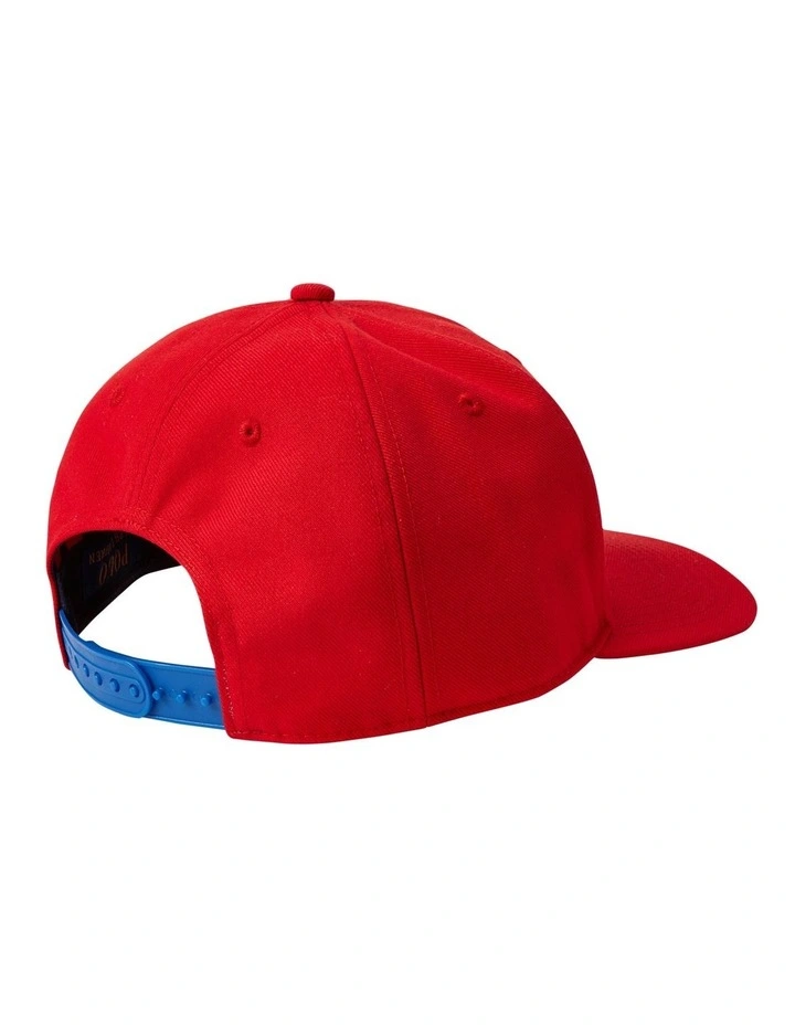 Logo Twill Ball Cap in Red