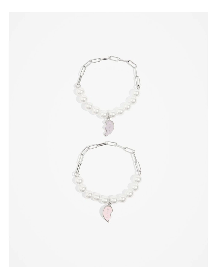 Bff Bracelet Pack Of 2 in Silver