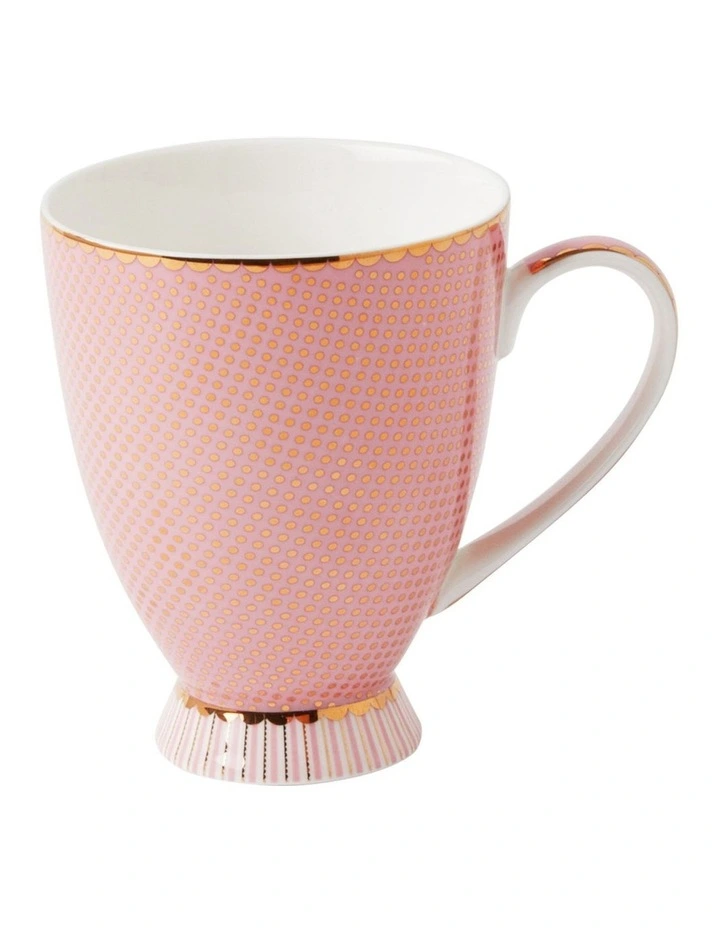 Gift Boxed Teas & C's Regency Footed Mug 300ml in Pink