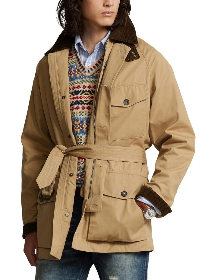 Ventile Belted Jacket in Beige