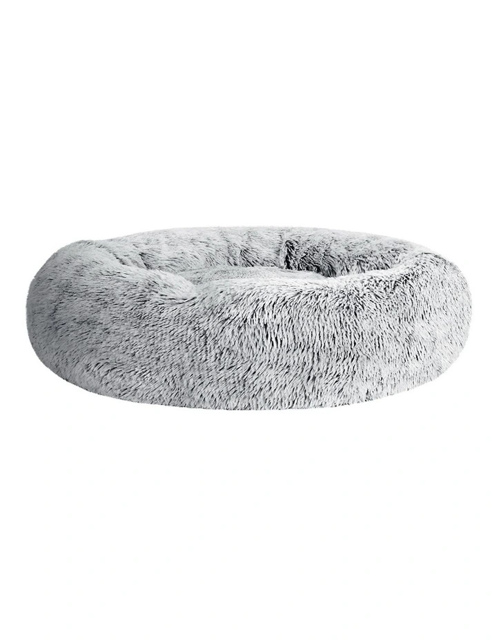 Pet Bed Dog/Cat 90cm Large Calming Soft Plush in Charcoal