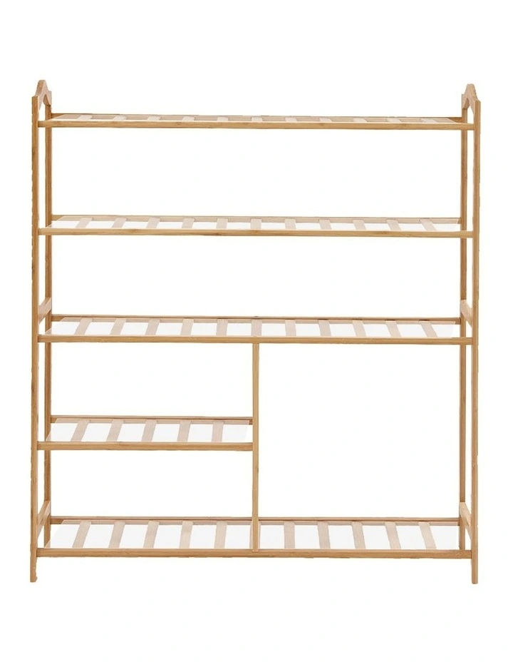 5 Tier Bamboo Shoe Rack 80cm in Natural