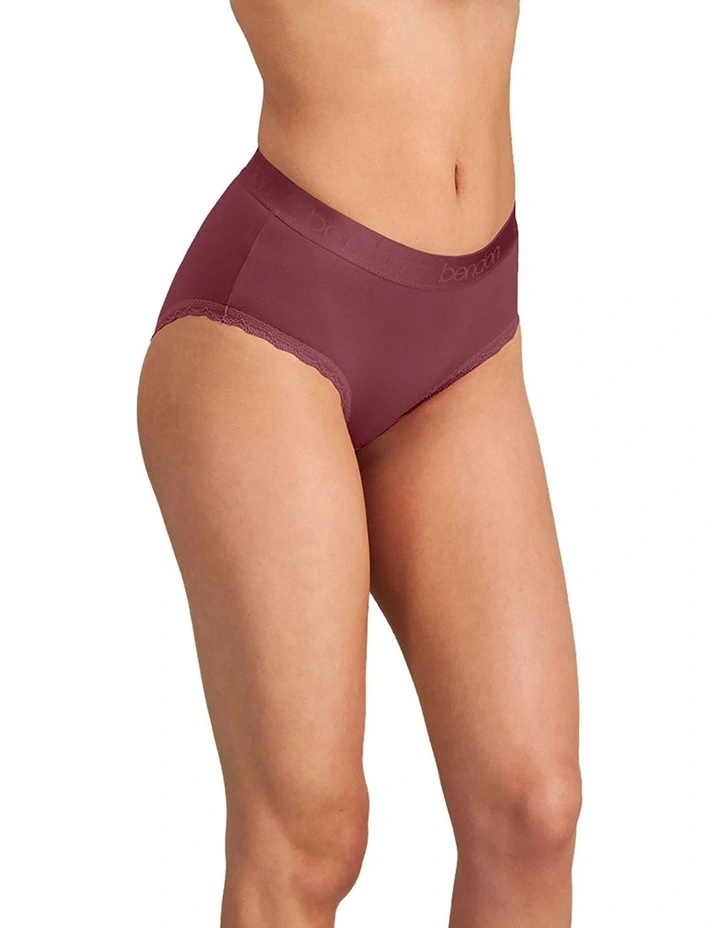Cotton Logo Full Brief in Tibetan Red