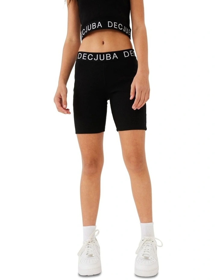 Rib Bike Short in Black