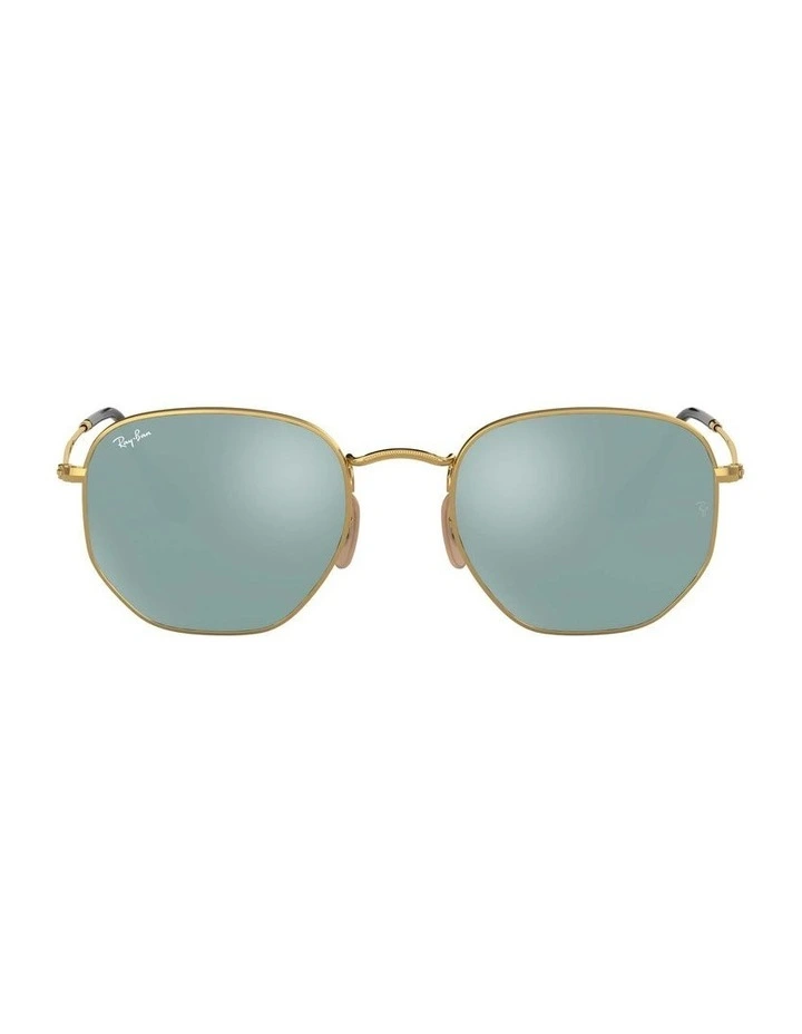 Hexagonal Flat Lenses Gold RB3548N Sunglasses