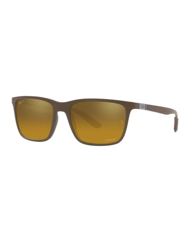 0RB4385 Polarised Sunglasses in Brown