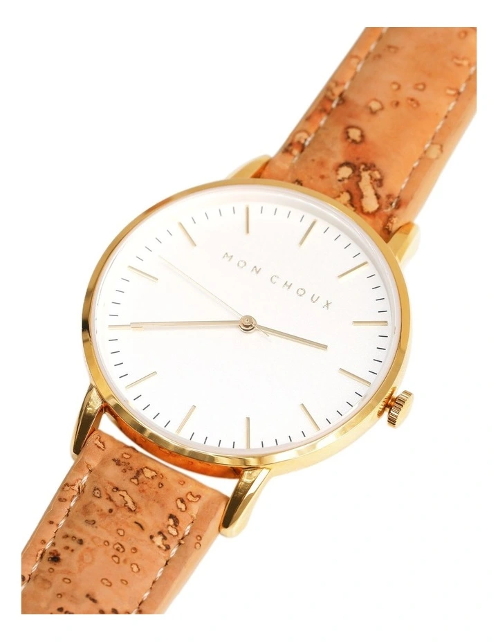 Classic Vegan Leather Watch 38mm in Gold