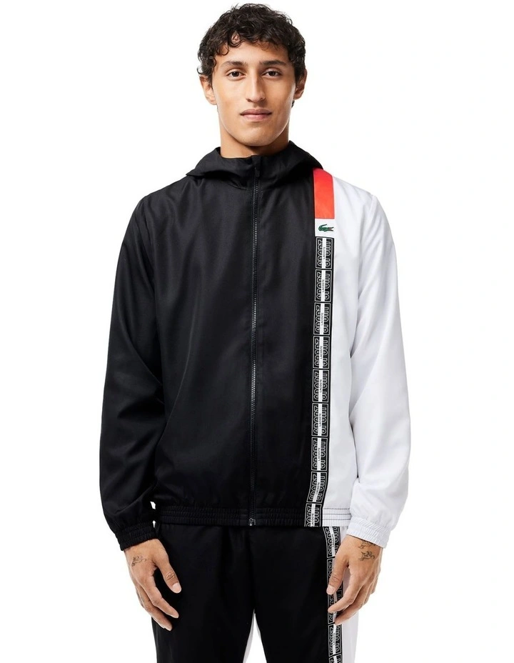 Technical Spray Jacket in Black/White