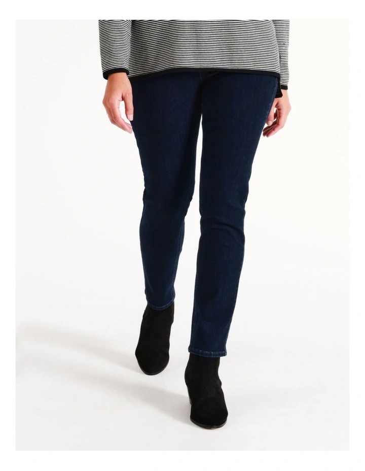 Recycled Cotton Blend Wardrobe Staple Slim Full Leg Jean in Indigo