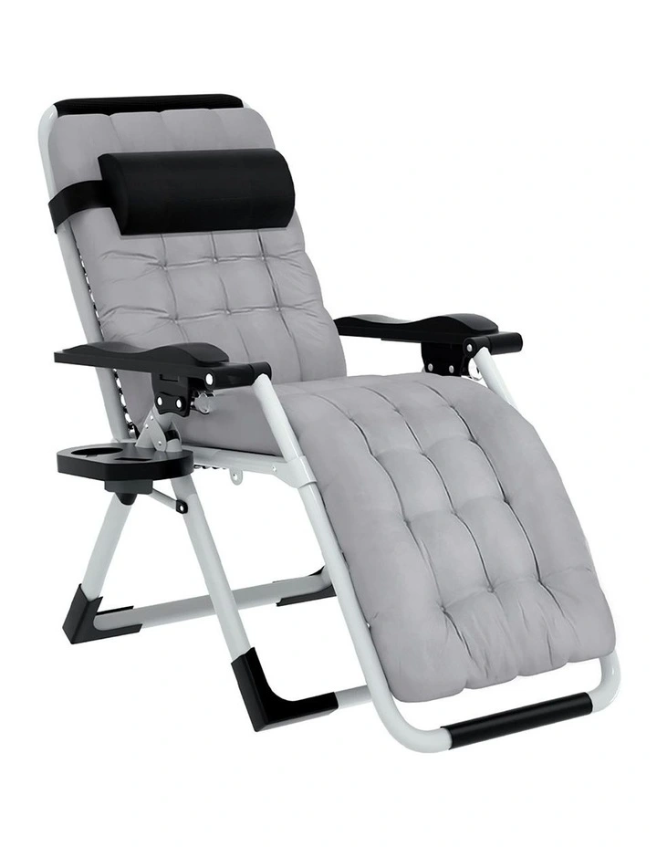 Sun Folding Lounger in Black