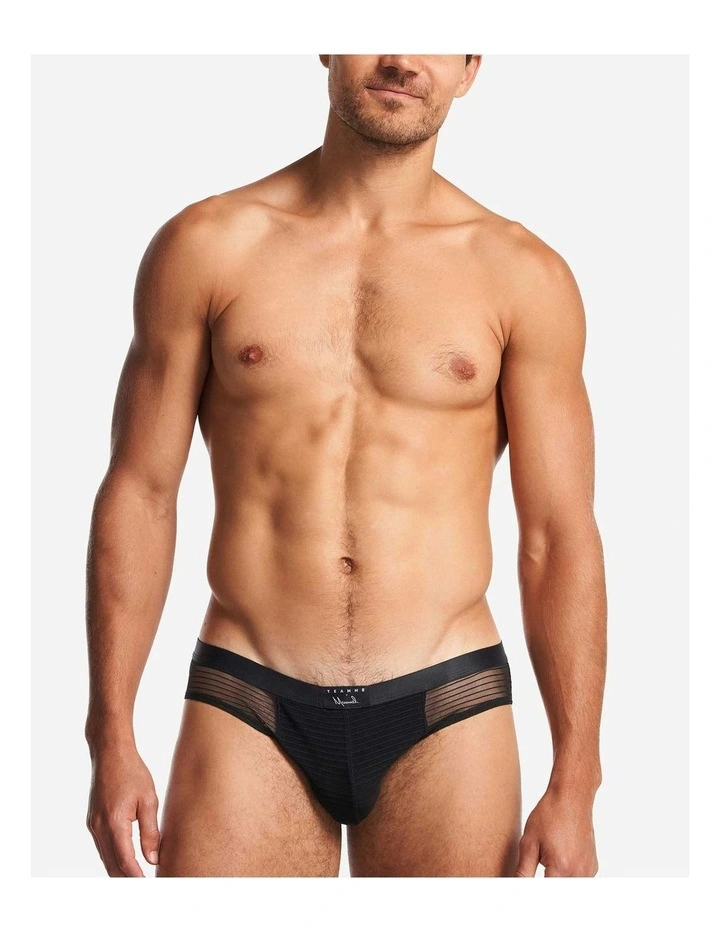 Manuel Sheer Bikini Brief in Noir