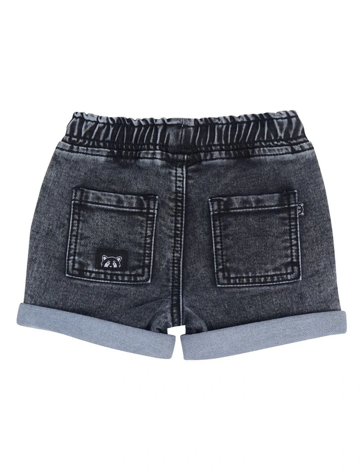 Nightfall Shorts (Sizes 0-3) in Washed Black