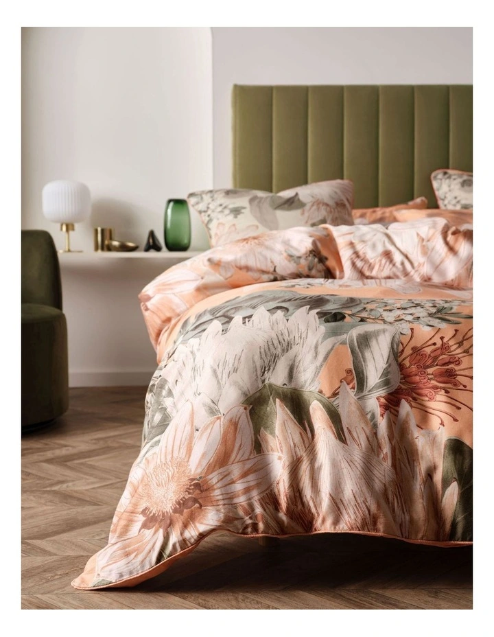 Albury Quilt Cover Set in Peach