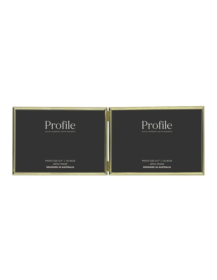 Habitat Hinged Double Metal Photo Frame 5x7 in Gold