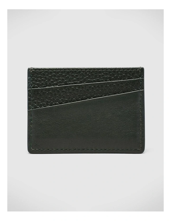 Leather Card Holder in Dark Khaki