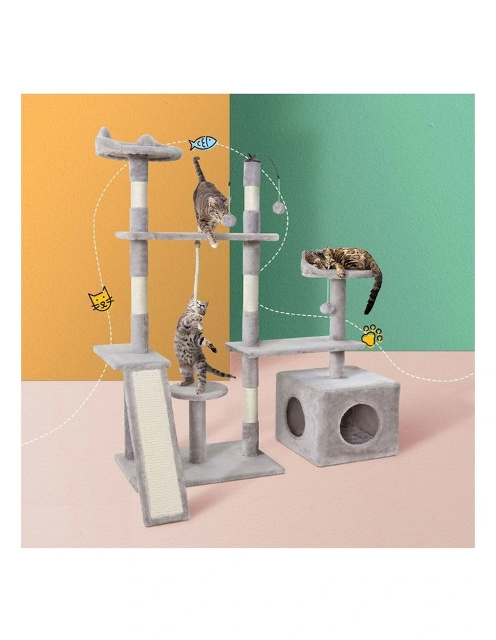 Cat Scratching Post 135cm in Grey