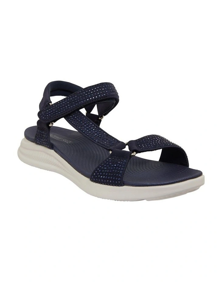 Naples Navy Diamante Sandals