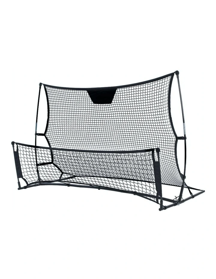 Portable Football Rebounder Volley Training Goal Net in Black