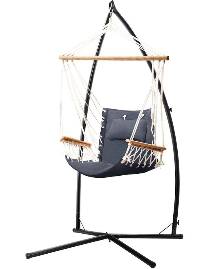 Hanging Hammock Chair Set in Grey