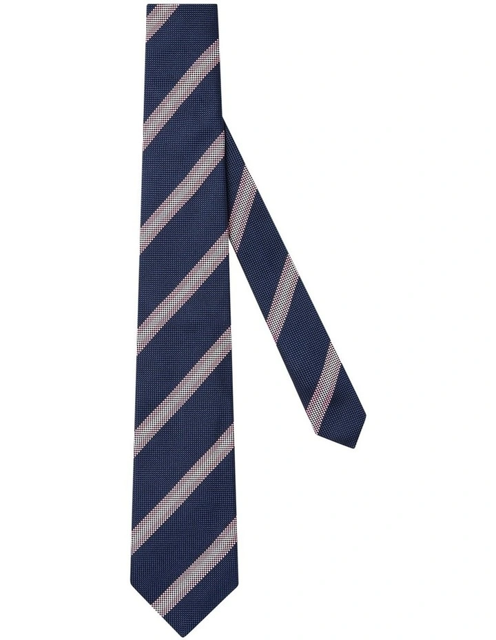 Casoni Tie in Navy/Pink