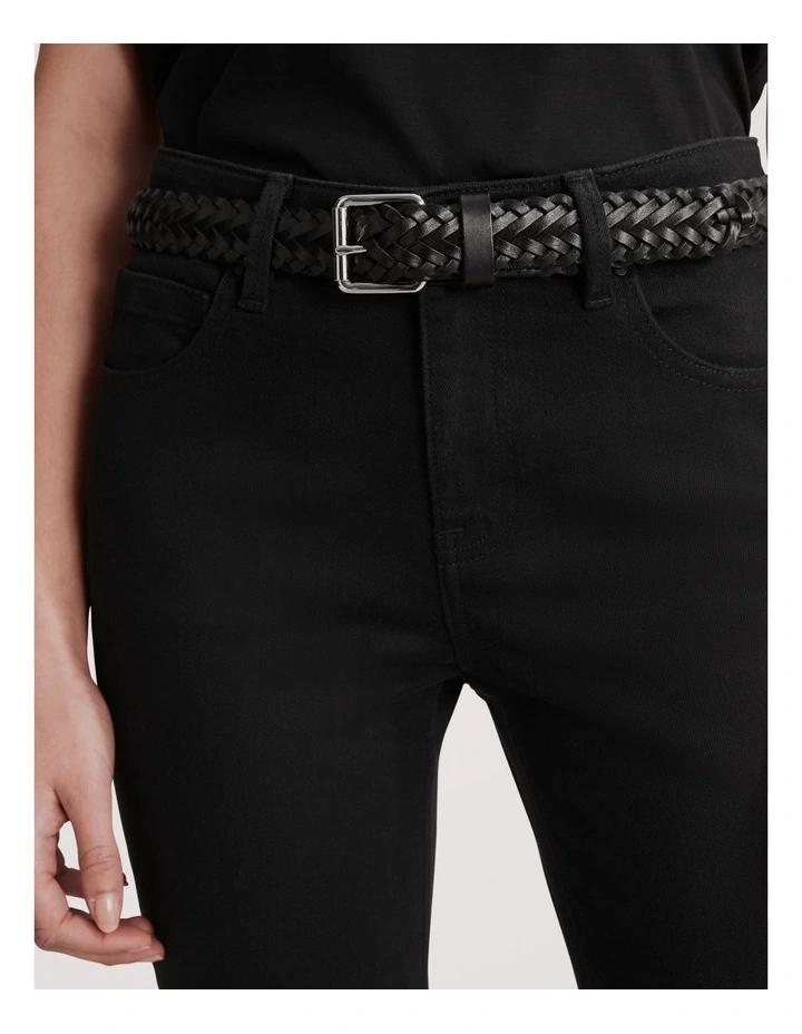 Plaited Belt in Black