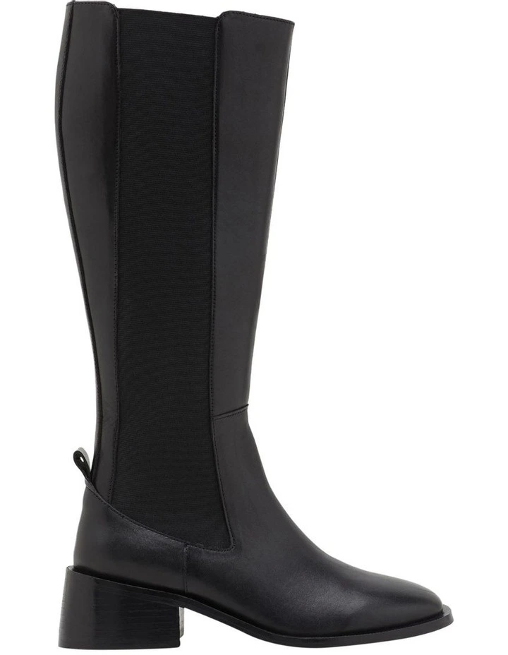 Kendall Elastic Knee Boot in Black