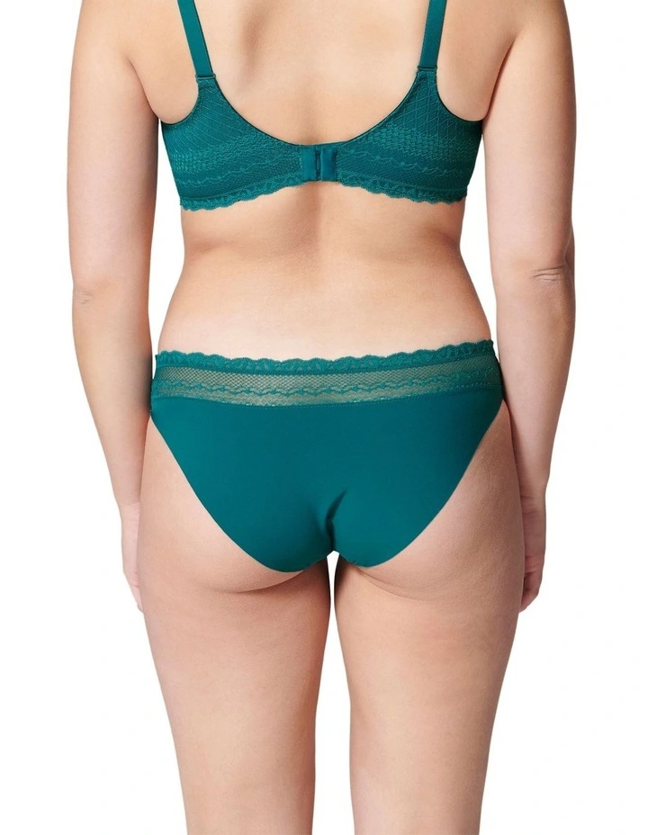 Destinee Bikini Brief in Pavo Blue
