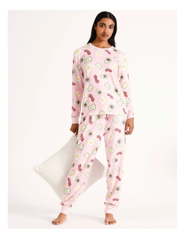 Cosy Knit Pyjama Set in Pink Brekky