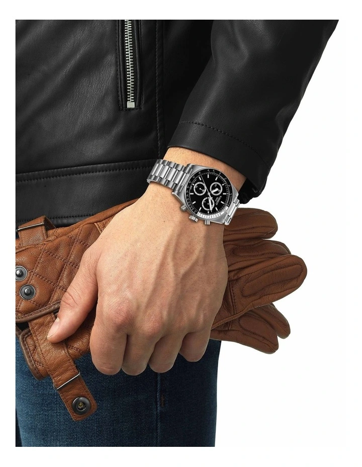 T1494171105100 PR516 Chronograph Watch in Black
