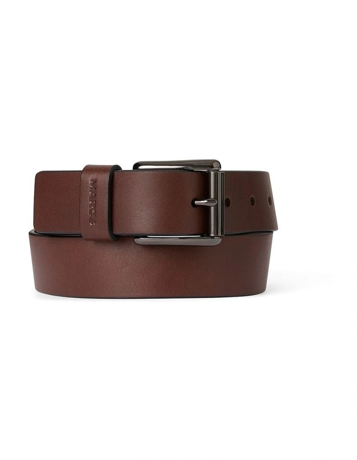 Oscar Leather Jeans Belt in Brown