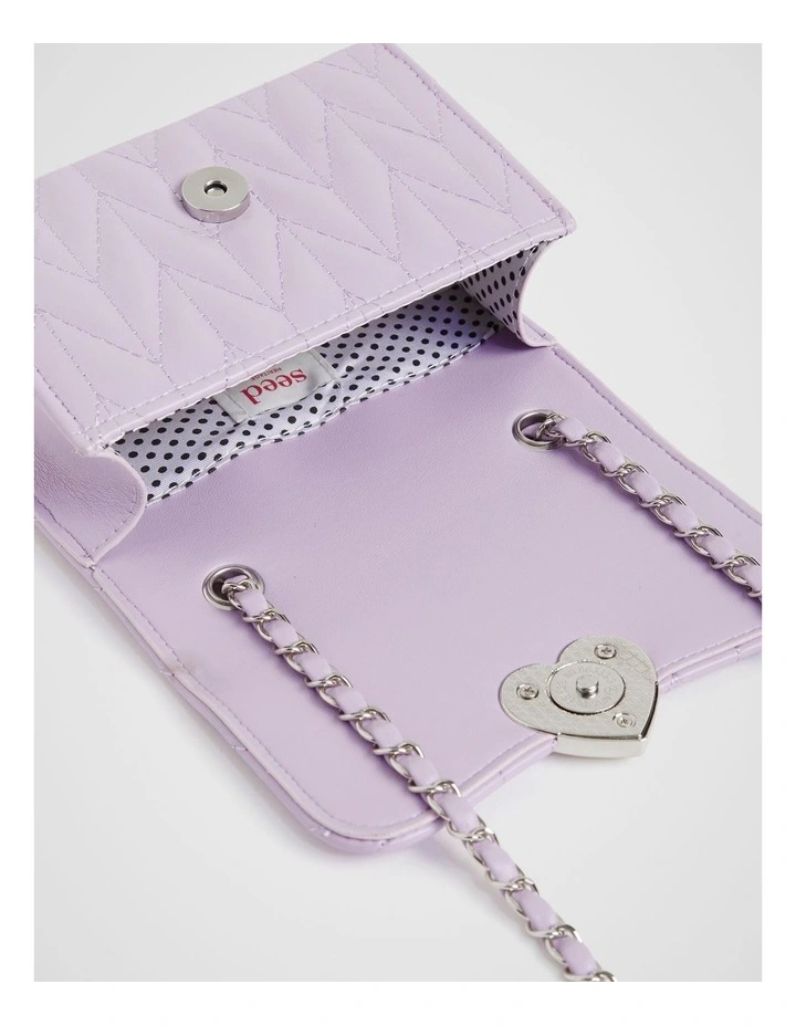 Quilted Cross Body Bag in Orchid