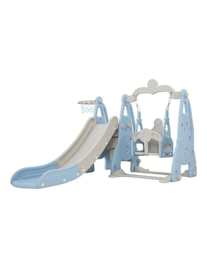 Outdoor Swing and Slide Set 170cm in Blue