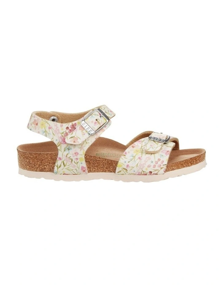 Rio BF Narrow Children's Sandals in Flower White
